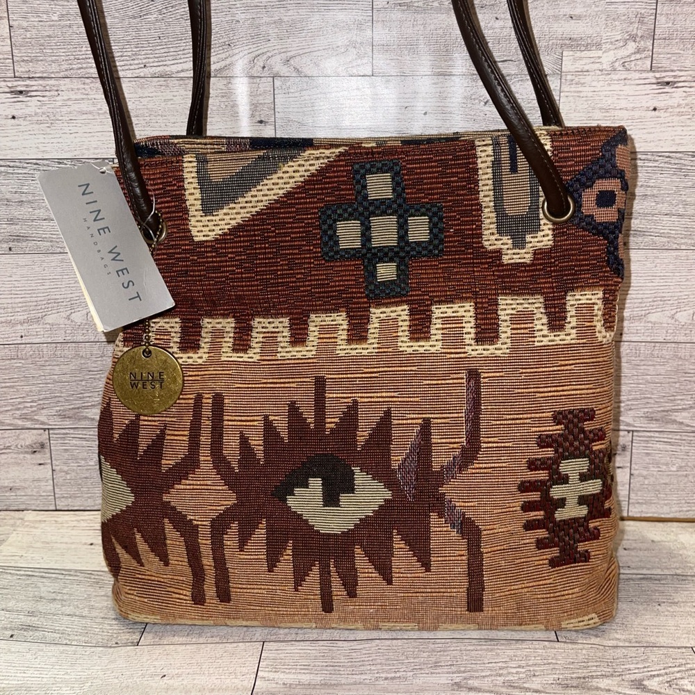 NWT Nine West Woven Shoulder Purse